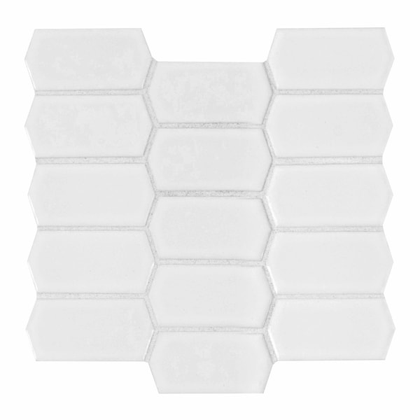 Msi Retro Picket Bianco SAMPLE Porcelain Mesh-Mounted Mosaic Tile ZOR-MD-0211-SAM - main